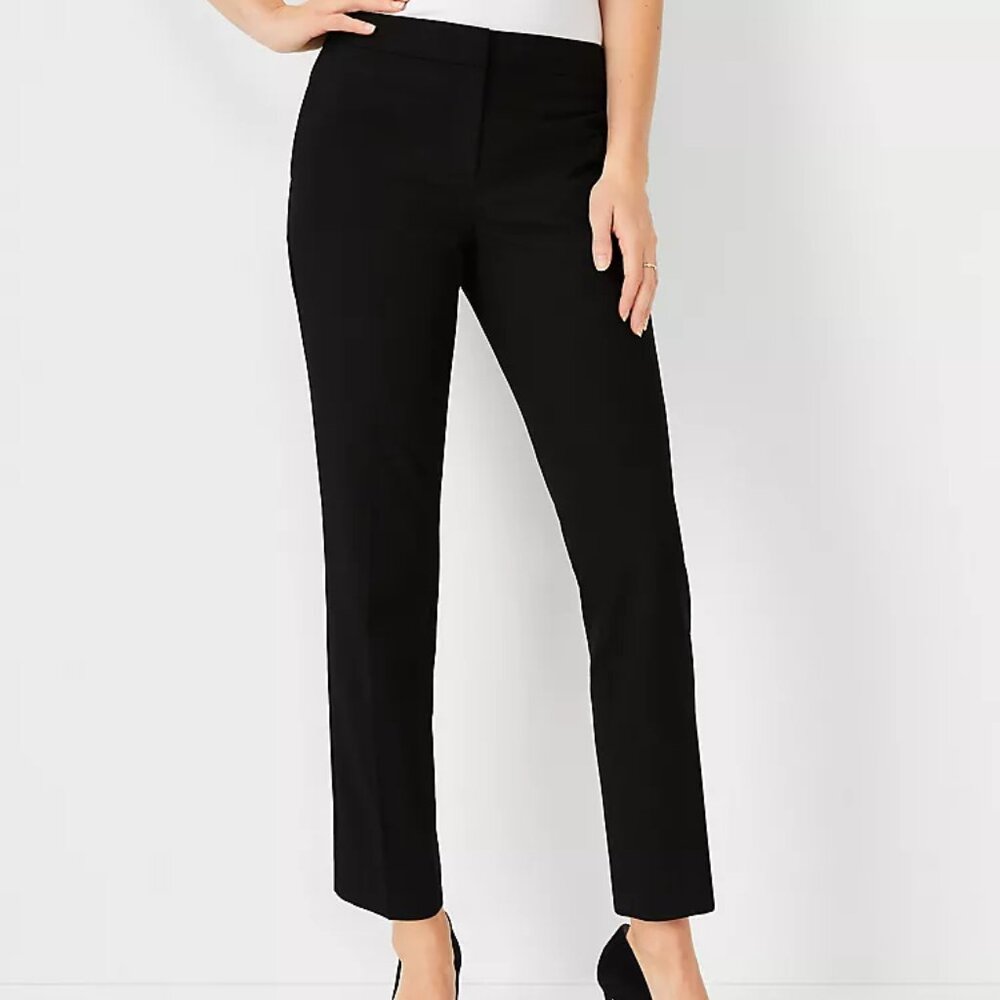 NWOT Ann Taylor Ankle Pant In Seasonless Stretch, Black, 0 Petite